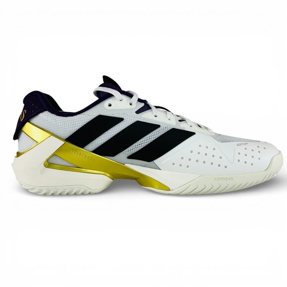 adidas Adizero Ubersonic 5 White Black Plum Men\'s Tennis Pickleball Shoes JQ3778 main image 10